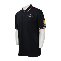 P837 網上訂造男裝短袖Polo恤 印製繡花Polo恤  格仔胸貼 設計 大學行政職員制服 Polo恤制服公司    黑色 P837 網上訂造男裝短袖Polo恤 印製繡花Polo恤  格仔胸貼 設計 大學行政職員制服 Polo恤制服公司    黑色